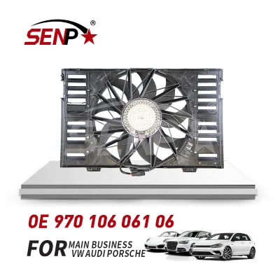 Senp High Quality Auto Spare Car Parts Radiator Fan Assembly OEM 970 106 061 06 97010606106 for Porsche Panamera 2010